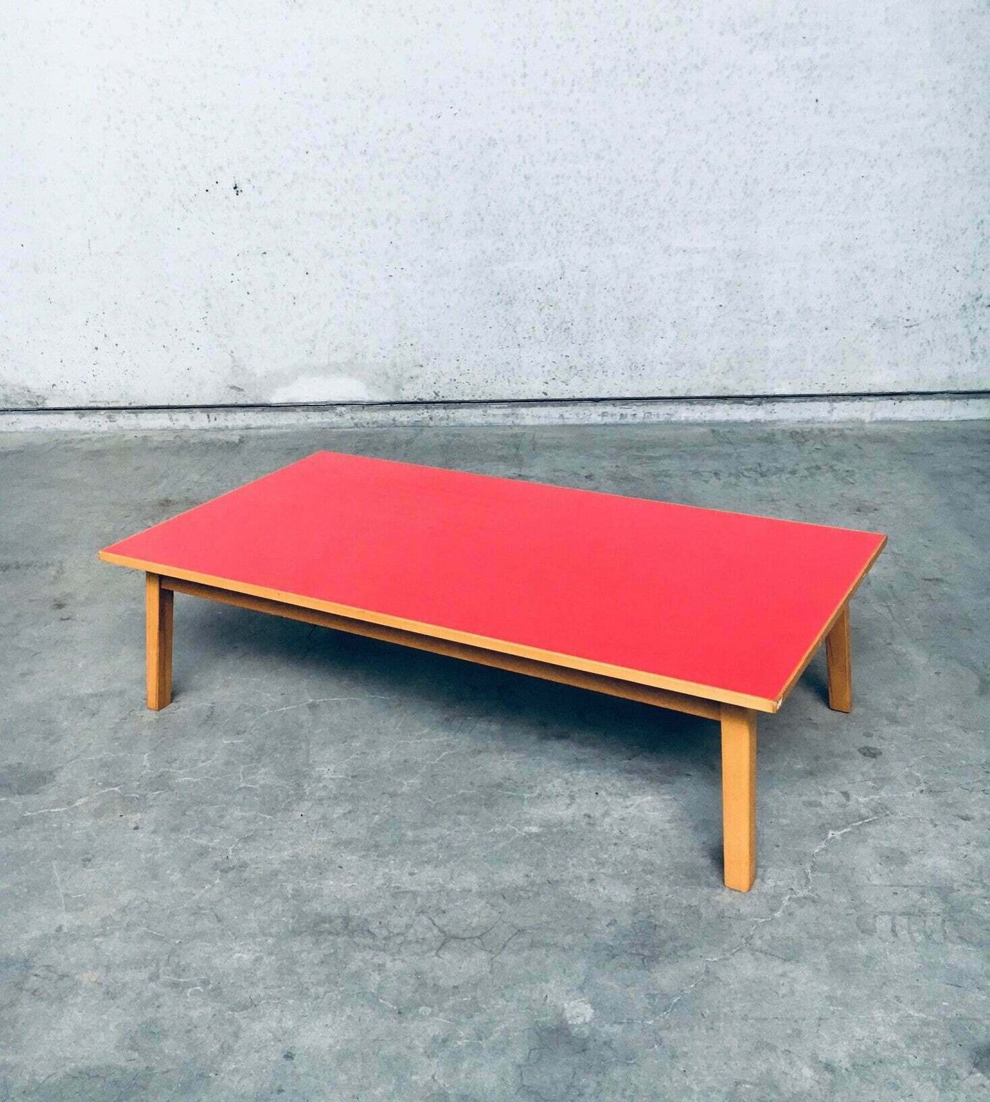 photo for sale Midcentury Design Red Coffee Table, 1950's Belgium
