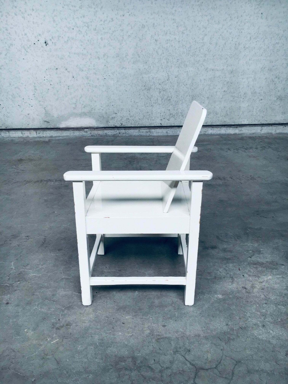 photo vintage Art Deco Period Handmade Childs Arm Chair Set, 1920's Belgium
