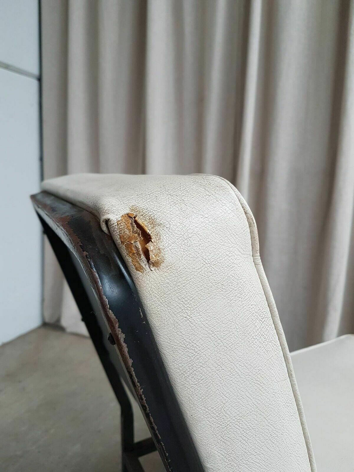 276.0 Vtg Mid Century Steel Modernist Post Modern Studio Lounge Chair Retro #383 photo