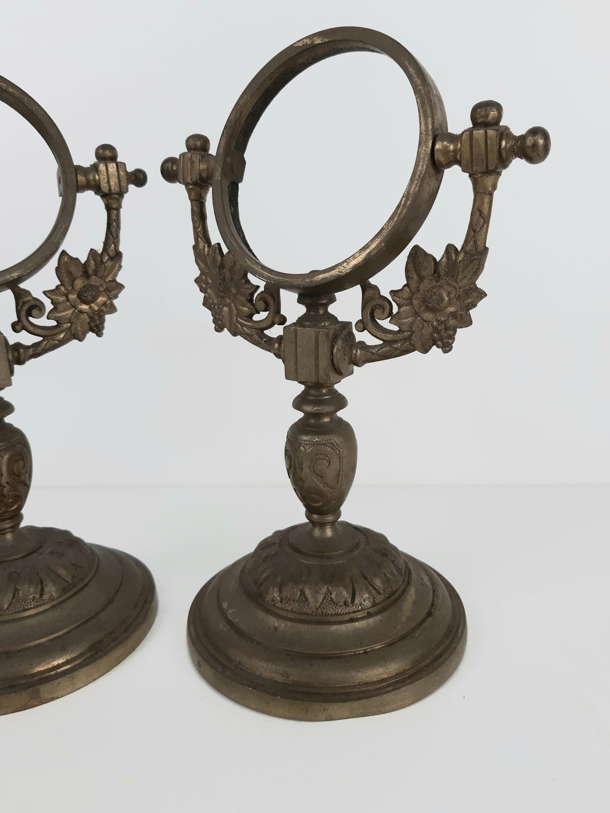 Ornate Early 20thc Brass Mirror / Picture Frames And Stands photo Home Decor