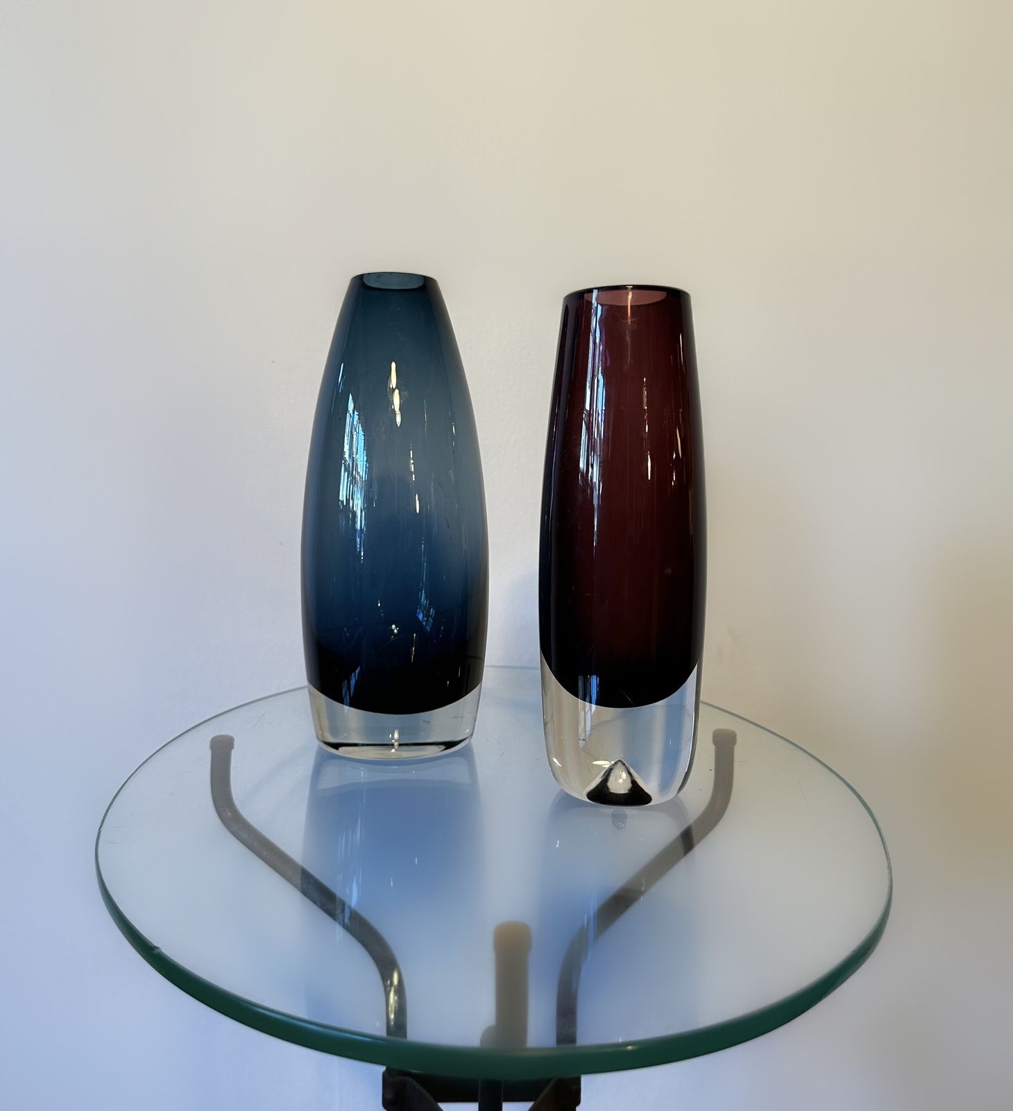 Tamara Aladin For Riihimäki, Finland, Mid Century Modern Thick Glass Vase, 1960s photo furniture