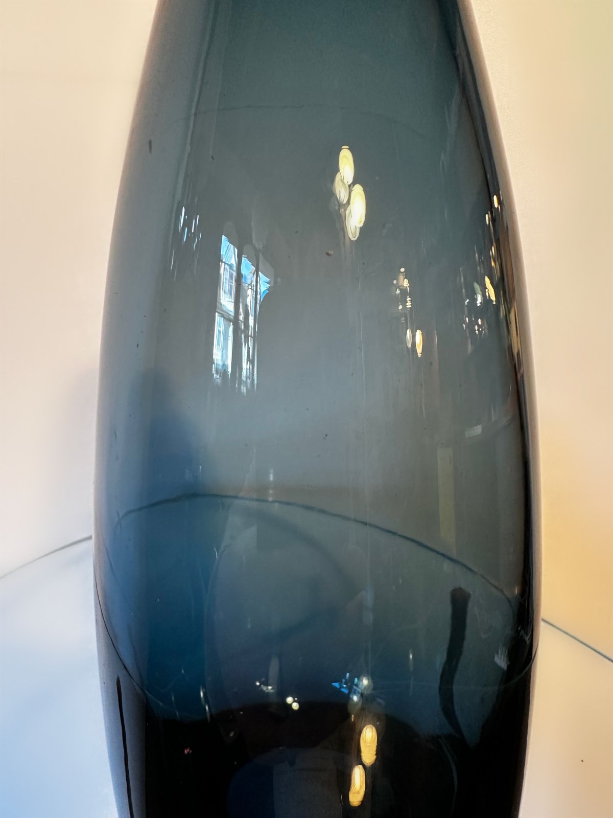 Tamara Aladin For Riihimäki, Finland, Mid Century Modern Thick Glass Vase, 1960s photo vinterior