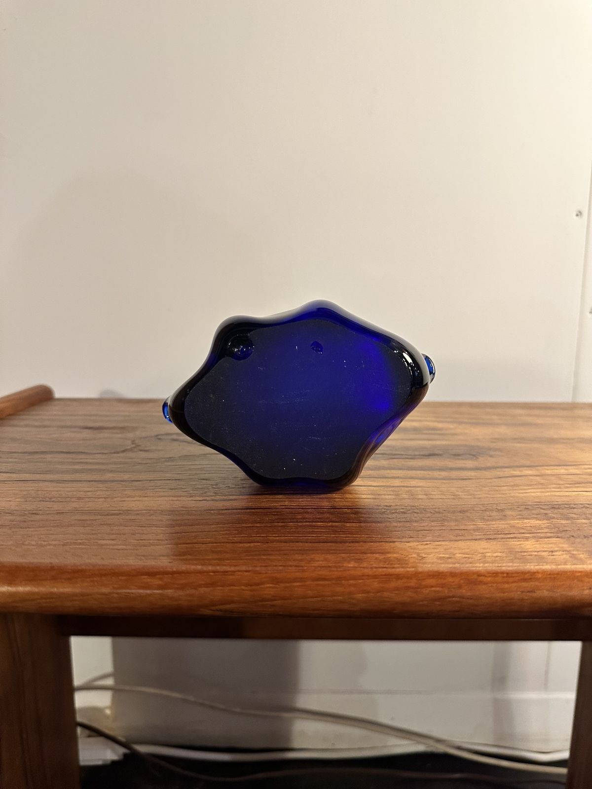 Original Italian Hand Blown Azure Blue Murano Glass, 1960s photo buy