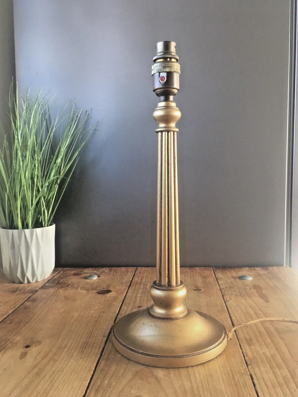Antique Giltwood Column Table Lamp French Empire Grand Antique Country House photo furniture