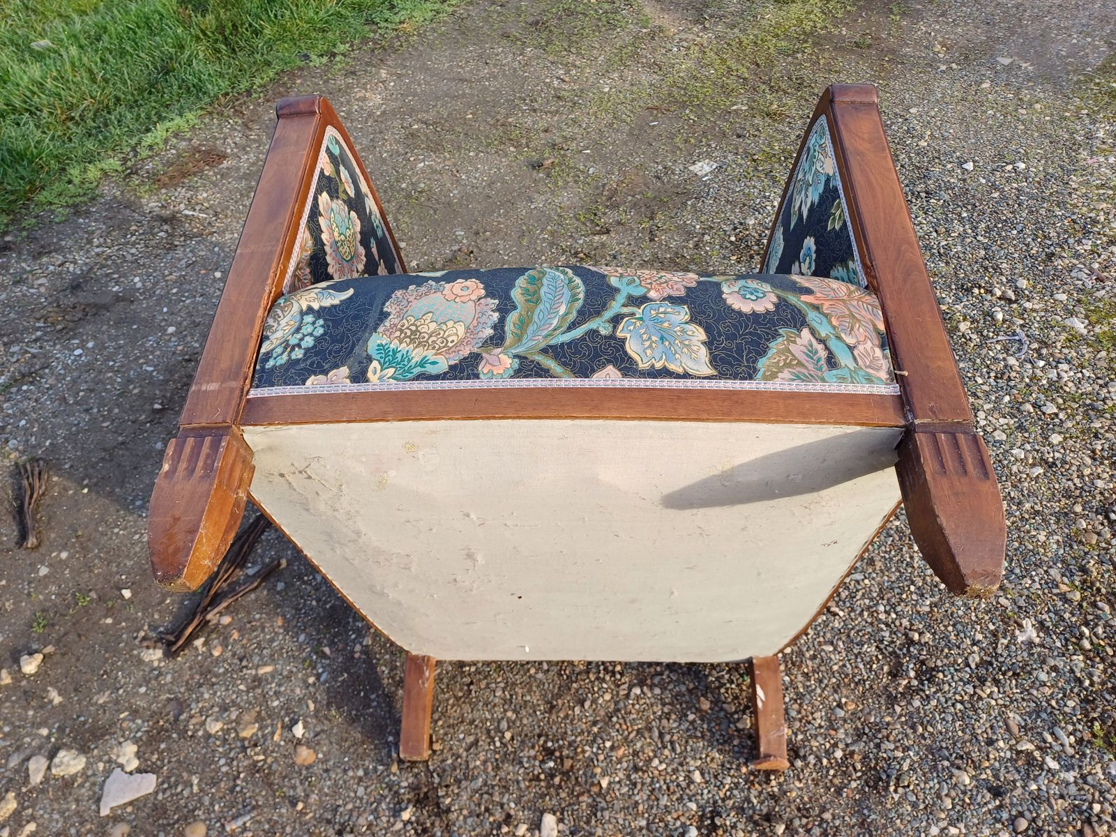 photo for sale Art Deco Walnut Armchair, 1940s