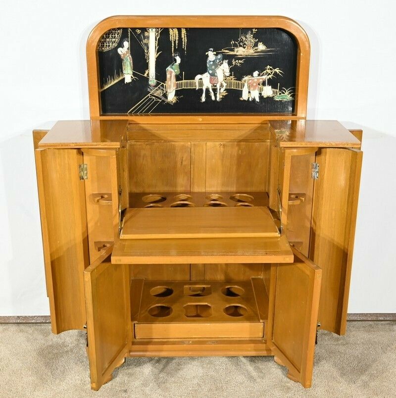 1337.33870991 Asian Liquor Cabinet In Lacquered Wood, China – 1950 photo