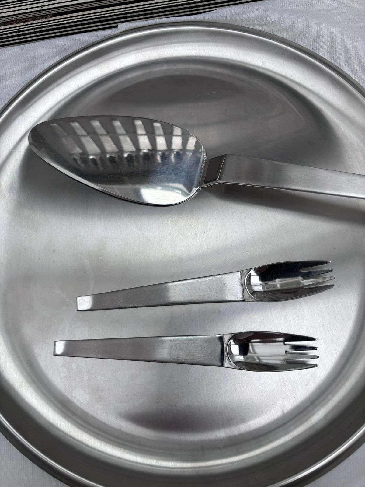 Dessert Set Modernist Flatware Fork Set Carl Auböck Design Morinox And Amboss 50s Postmodern Lunik 2060 Austrian Design Wedding Luxury Gift photo for sale