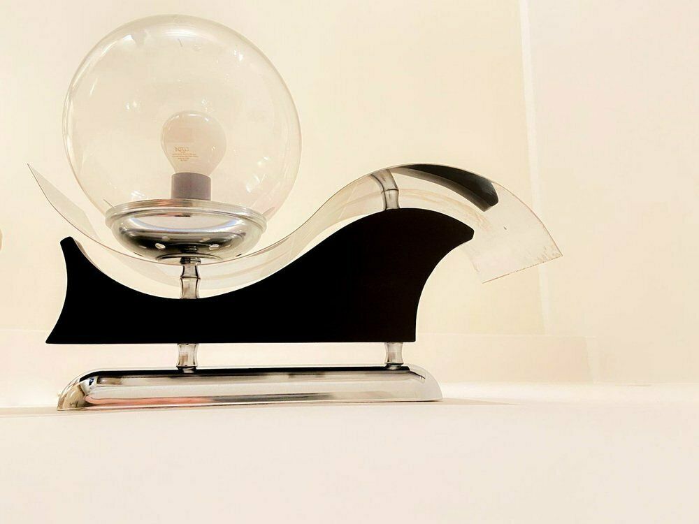 Metal And Blown Glass Wall Lamps, Italy, 1970s, Set Of 2