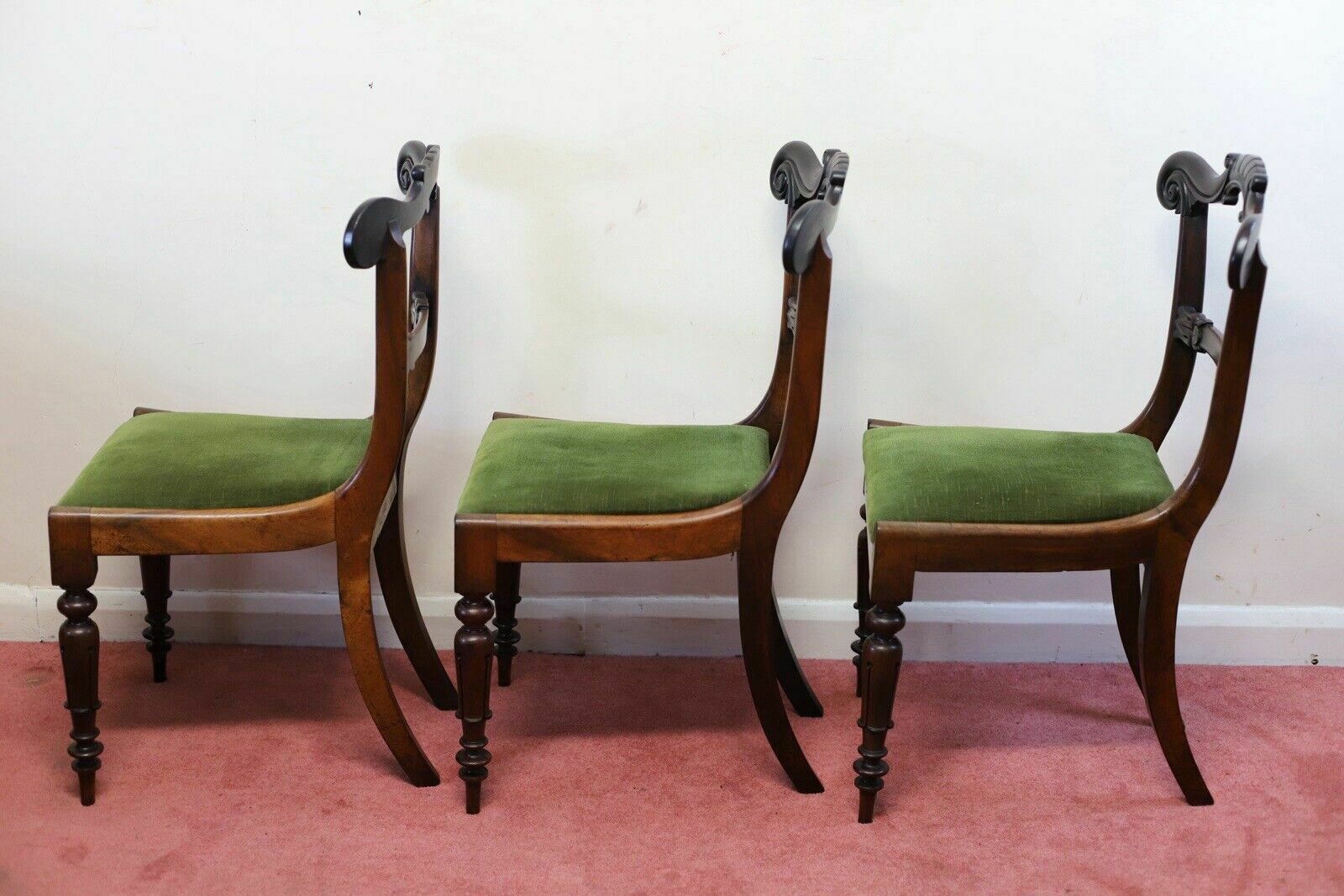 Lovely Set Of Six George IV Rosewood Dining Chairs photo Furniture