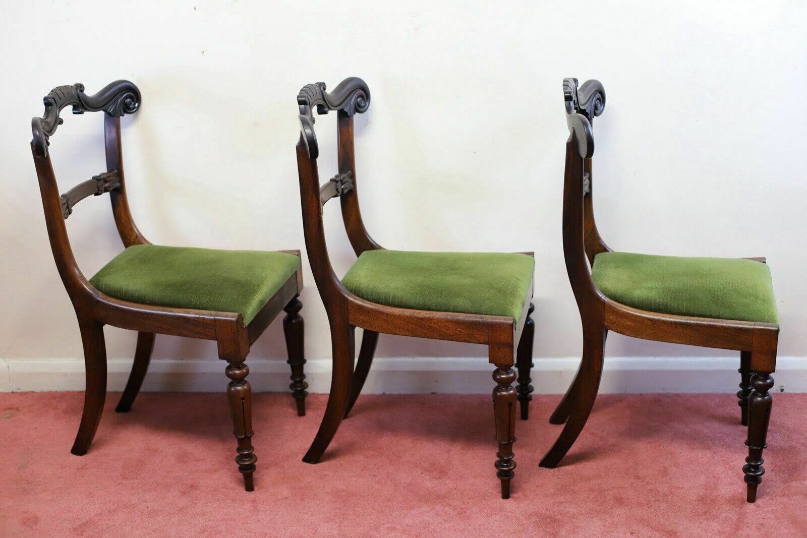 Lovely Set Of Six George IV Rosewood Dining Chairs photo vintage