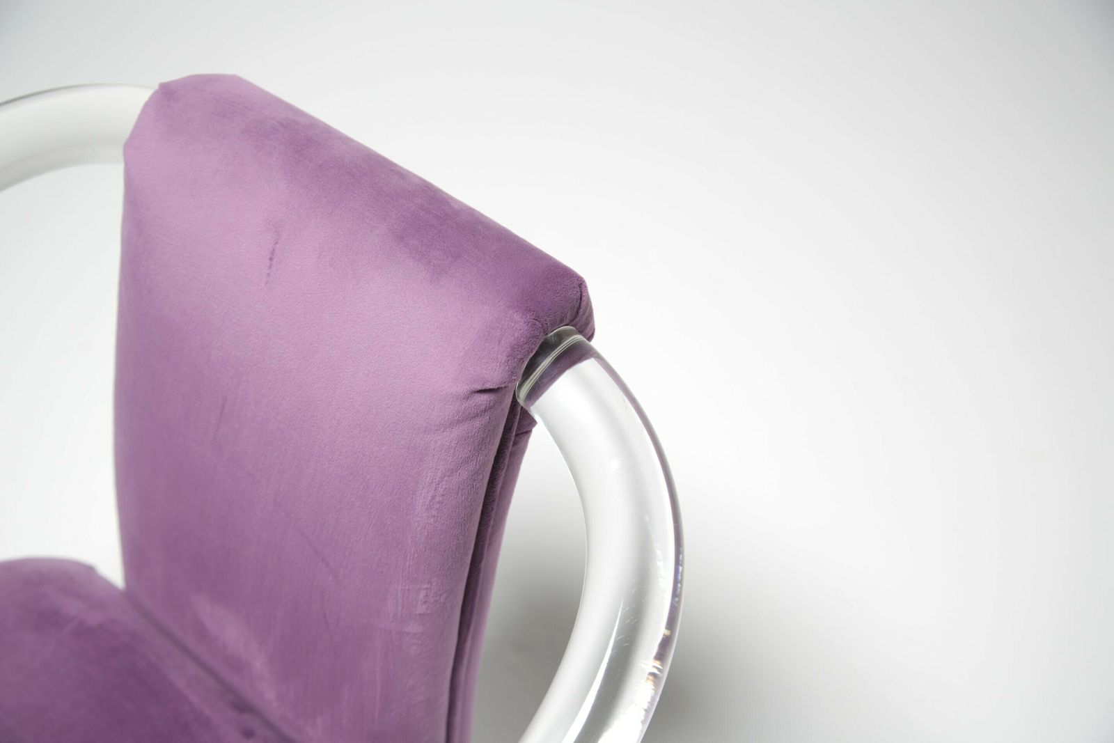 Lucite Velvet Armchair By Hill Manufacturing, USA, 1980s. photo Furniture