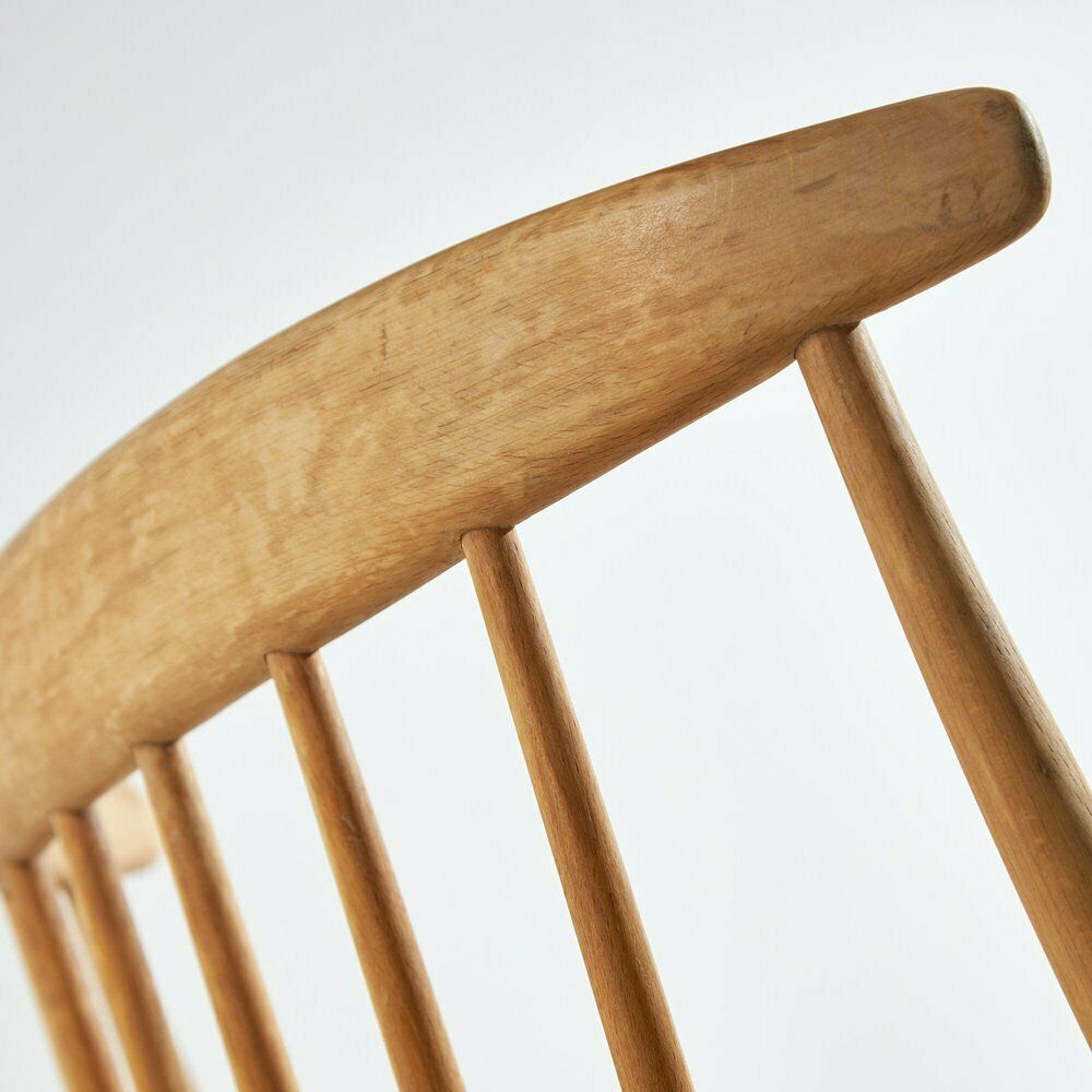 photo vintage Beech Iw3 Rocking Chair By Illum Wikkelsø For Niels Eilersen, 1960s
