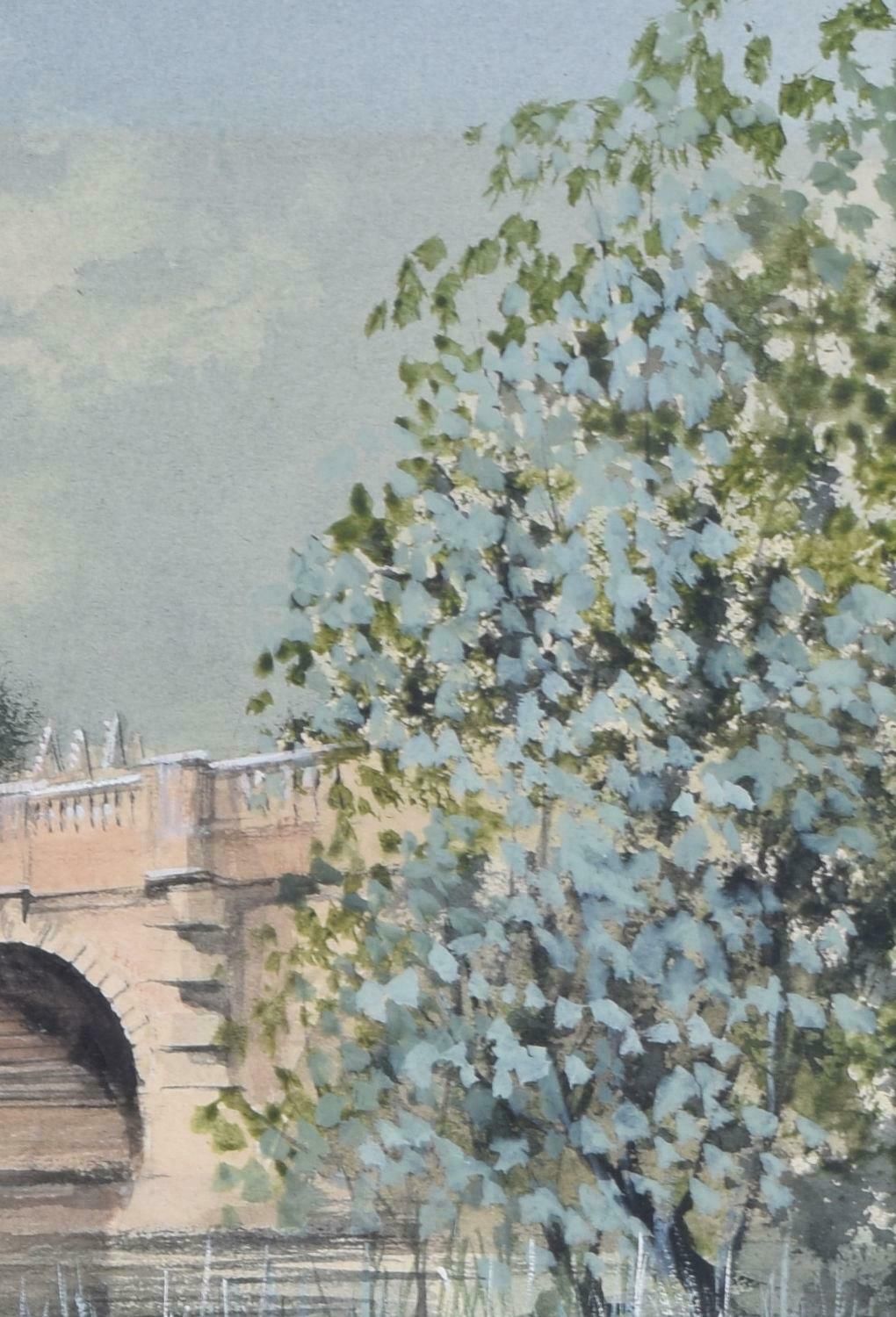 Ken Messer Magdalen Bridge, Oxford Magdalen College Watercolour By Ken Messer 1974 photo Art