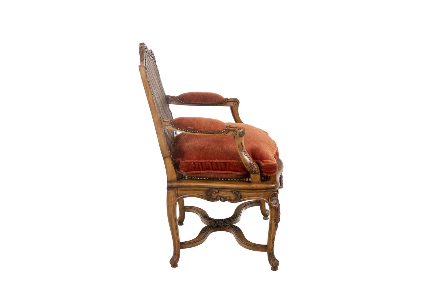 photo furniture Jean Mocqué, Paire De Fauteuils Canné De Style Régence, Xxe Siècle
