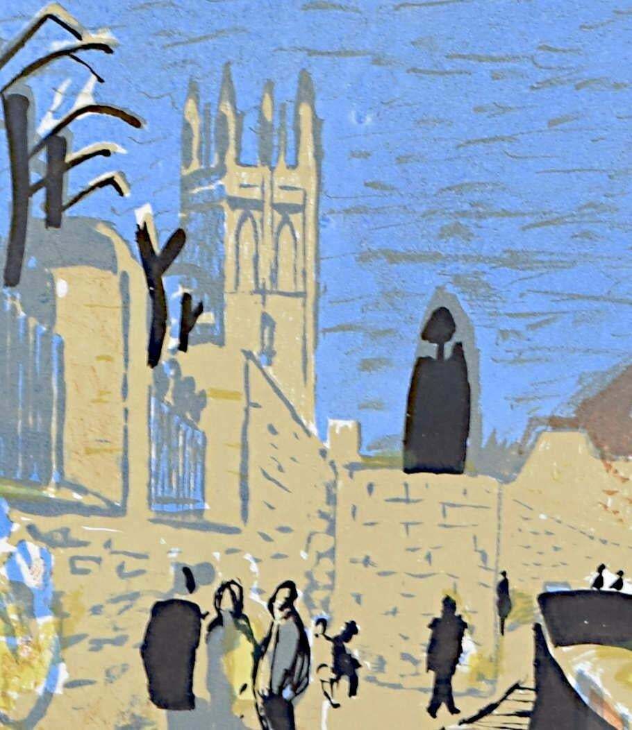 Edwin La Dell Christ Church Meadows, Oxford Lithograph By Edwin La Dell photo Art