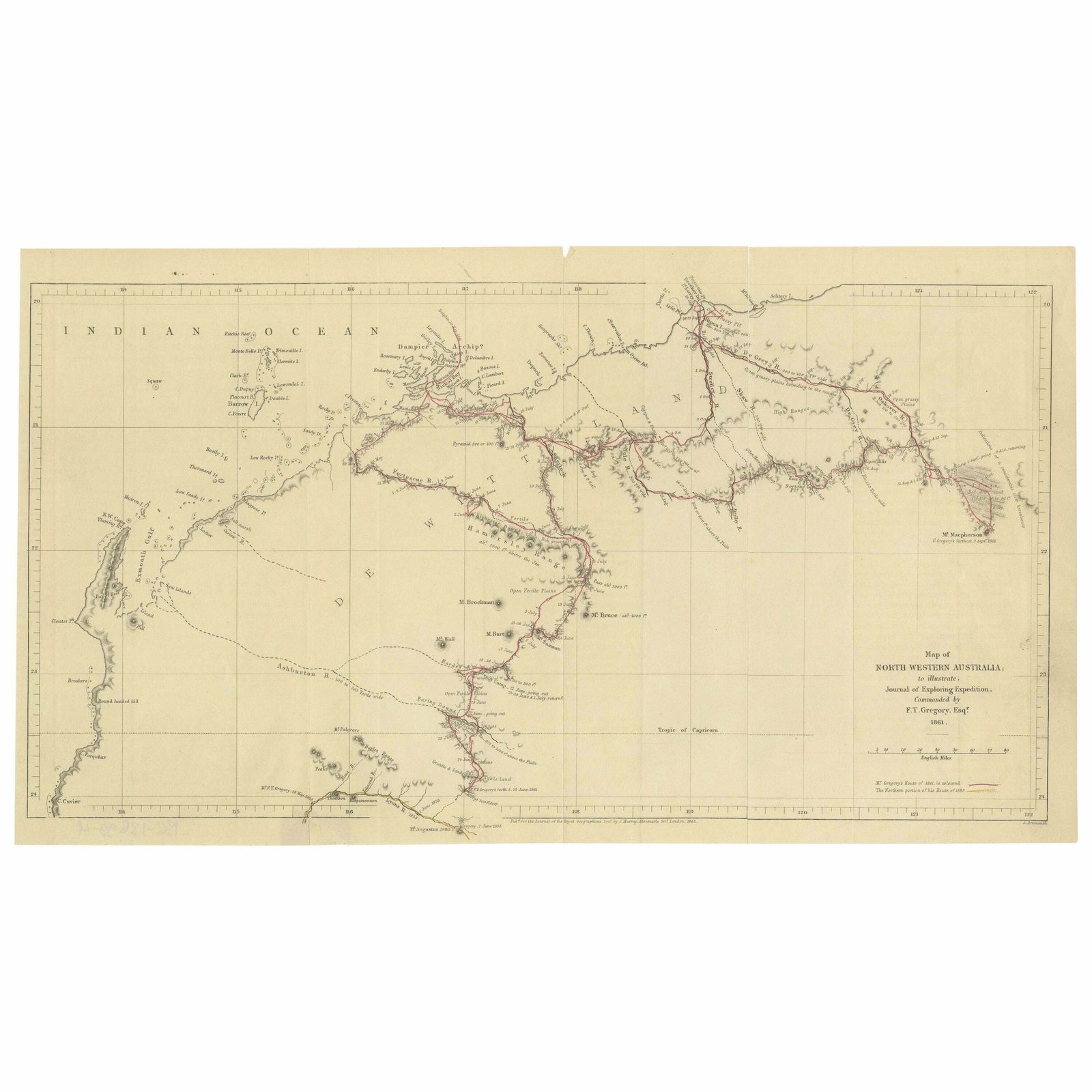 Gregory's 1861 Expedition Into The North West Of Australia, 1862