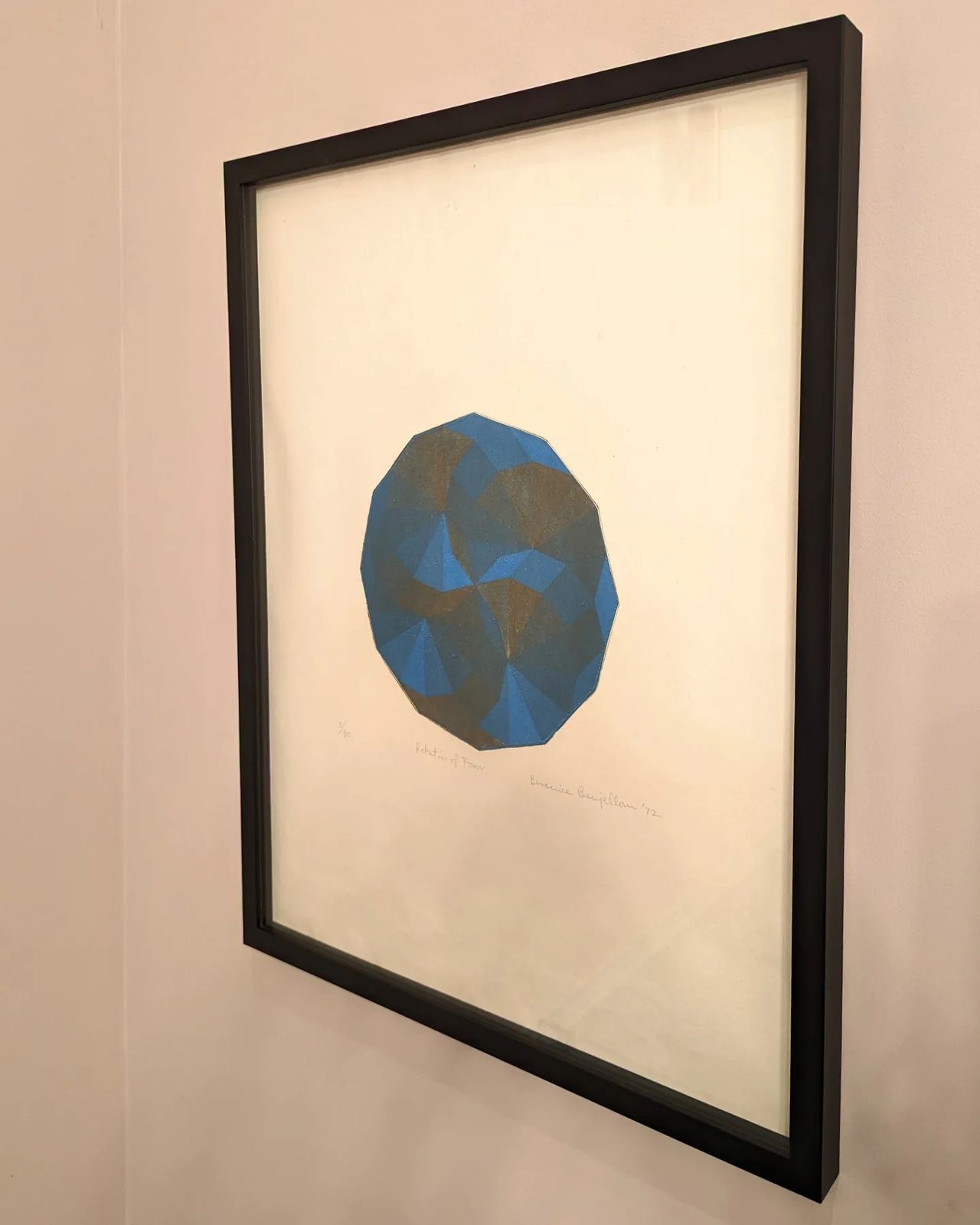 Mid 20th Century Framed Original Print "Rotation Of Four" By Berenice Benjelloun