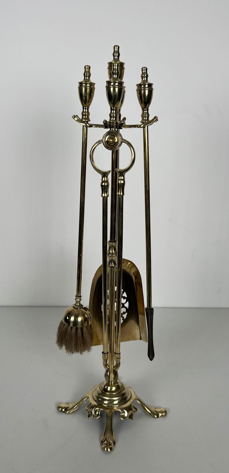 1350.0 Neoclassical Style Brass Fire Kit photo