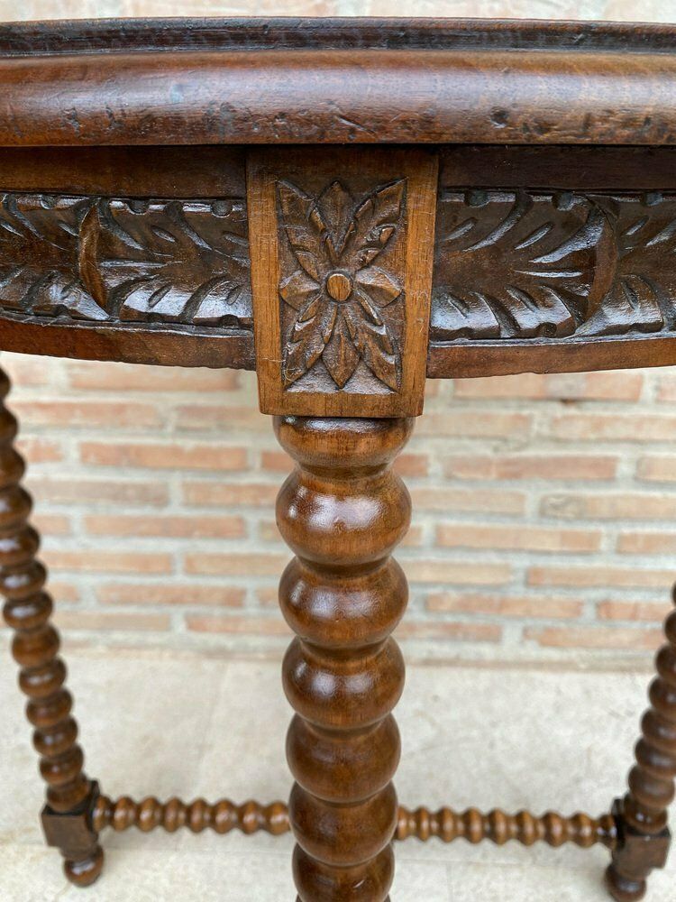 photo furniture French Barley Table With Lentil Legs, Late 19th Century
