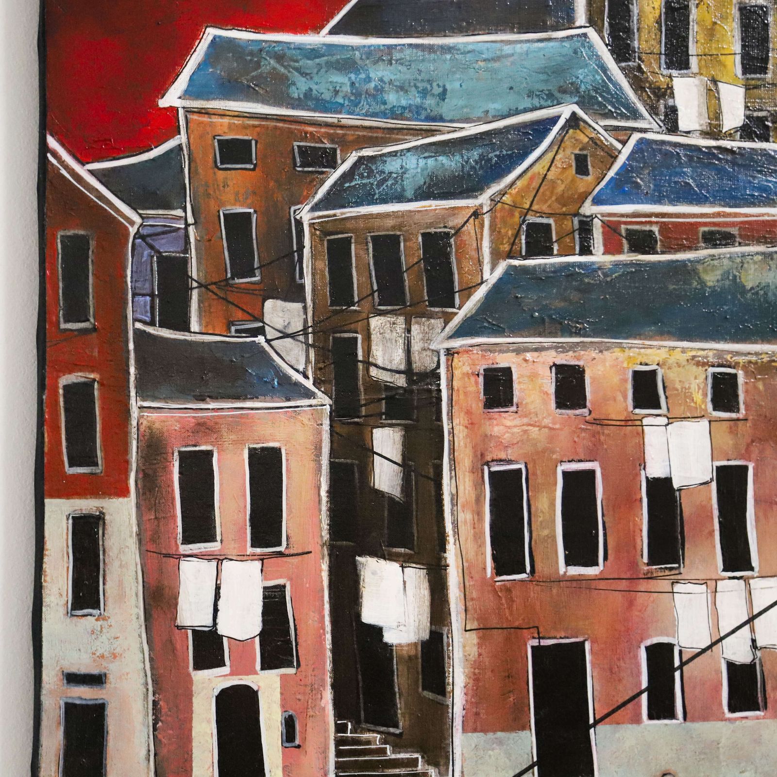 Large And Vibrant Acrylic Painting On Canvas By Stéphane Castelli photo Art