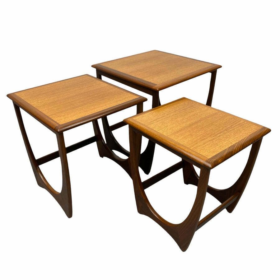 Midcentury Teak Nesting Tables Victor Wilkins G Plan photo vintage