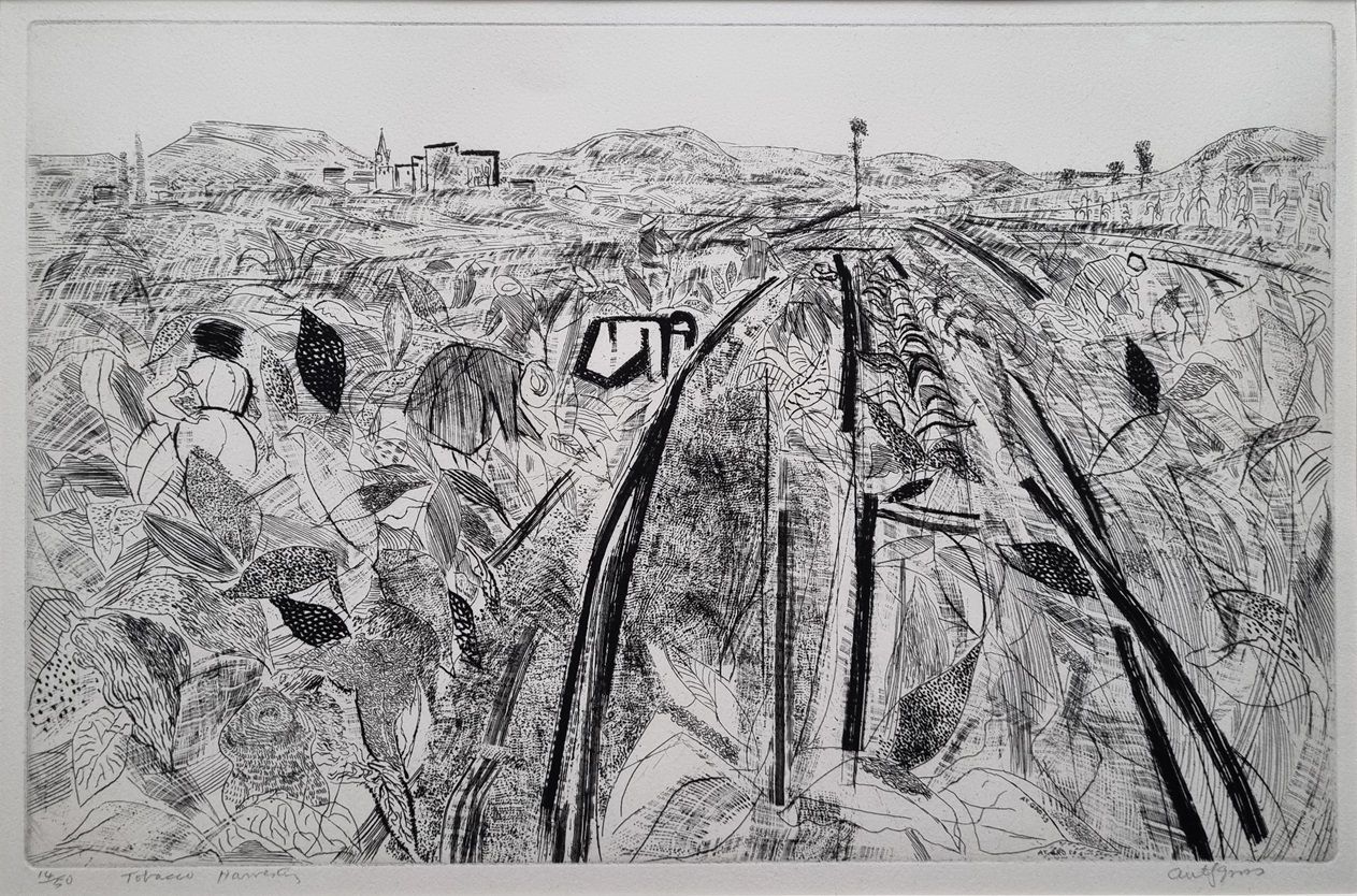 Anthony Gross – Tobacco Harvesters (Framed Signed Etching)