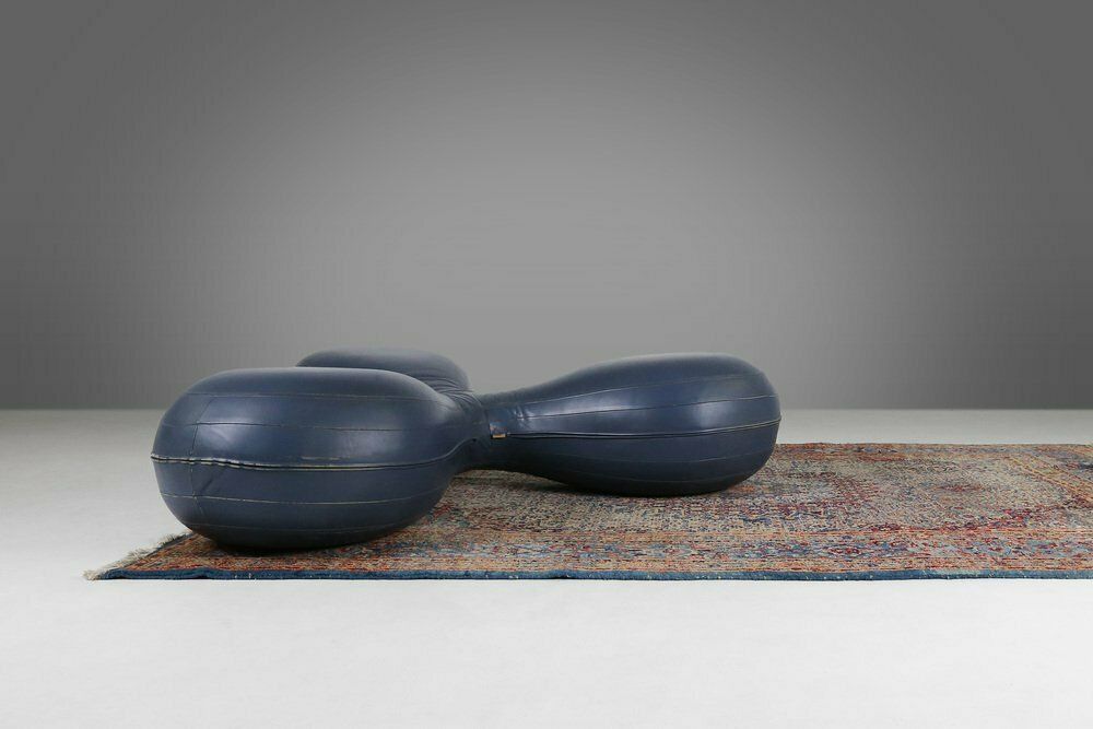 photo furniture Leather Pouf By Lowie Vermeersch For Durlet, 1999