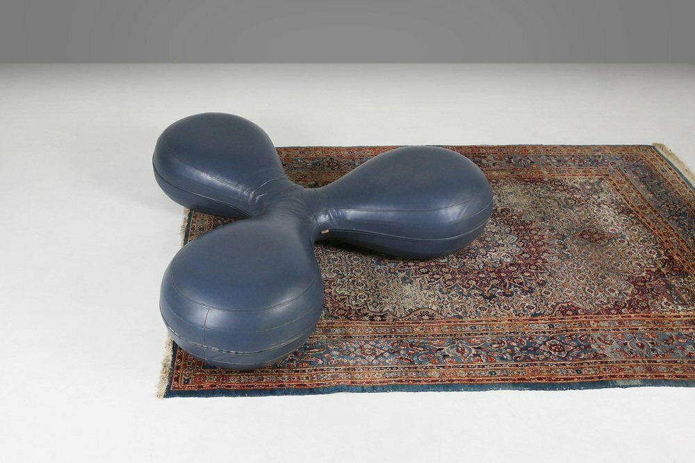 photo for sale Leather Pouf By Lowie Vermeersch For Durlet, 1999