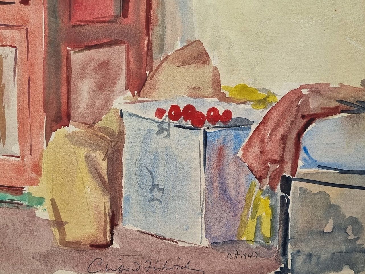 Clifford Fishwick – My Cooker, Howell Road (Framed Watercolour) photo for sale