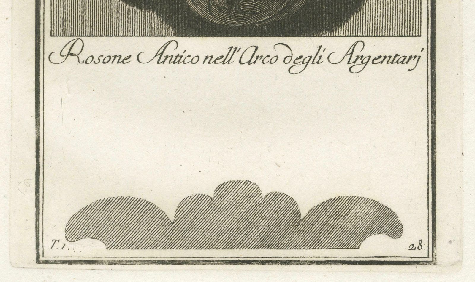 Ancient Rosette In The Arch Of The Silversmiths, 1780 photo for sale