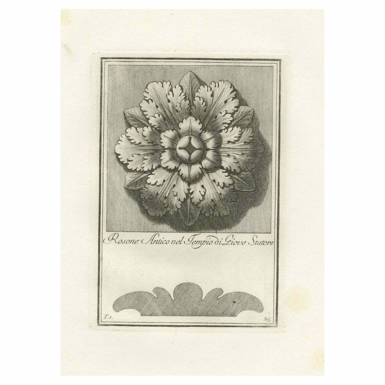 Ancient Rosette In The Temple Of Jupiter The Stayer, 1780