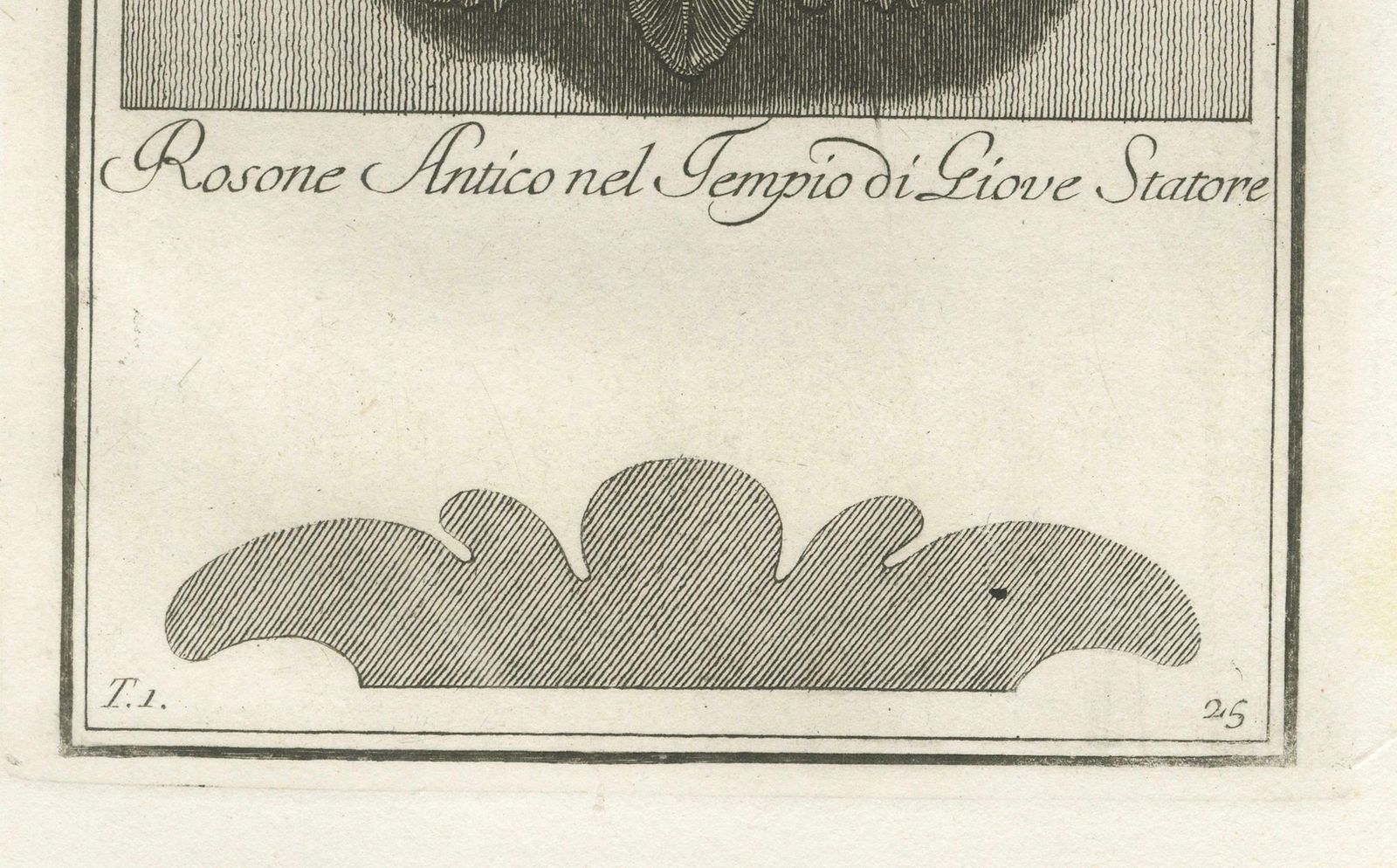 Ancient Rosette In The Temple Of Jupiter The Stayer, 1780 photo for sale