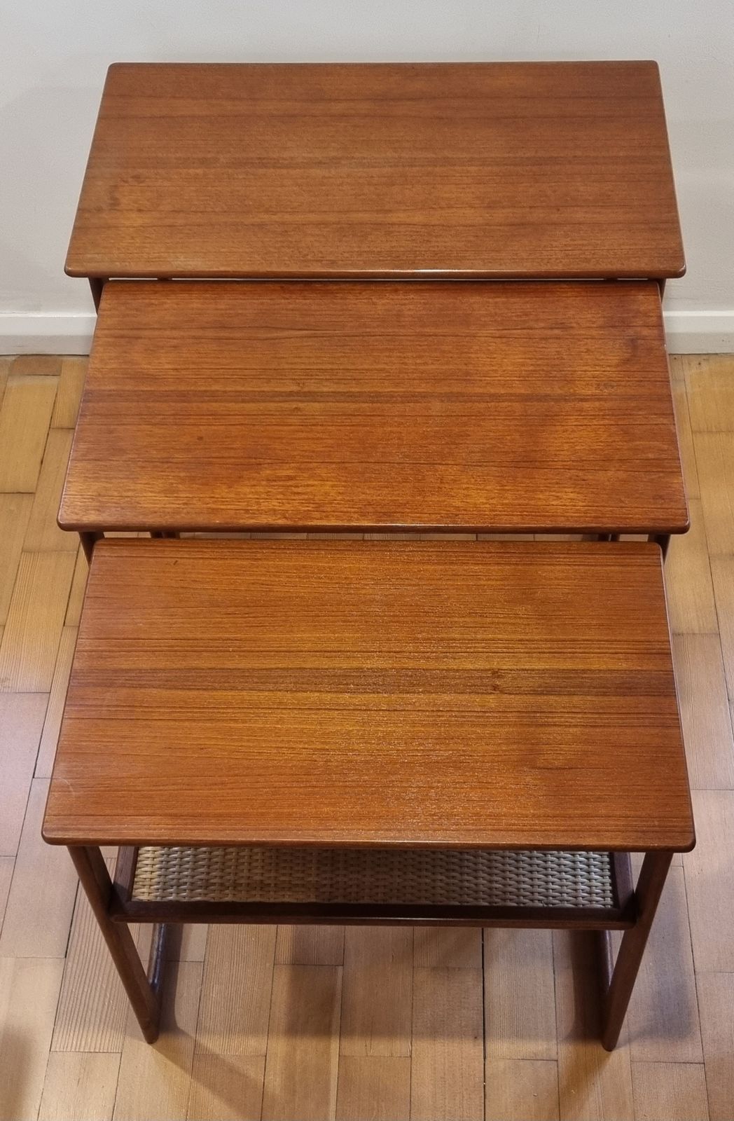 Danish Mid Century Modern Nesting Tables In Teak By Johannes Andersen photo for sale