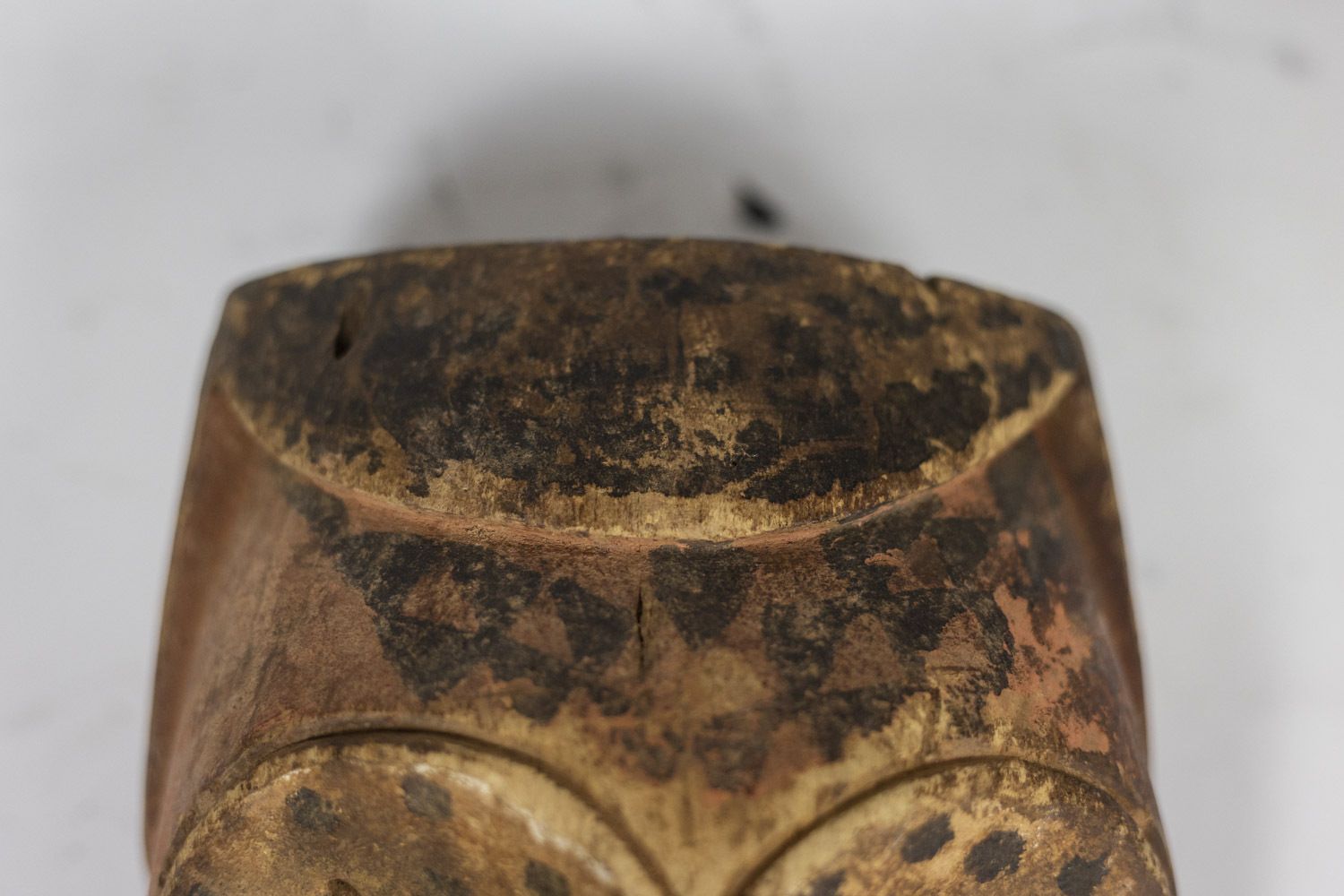 African Mask “Kuba Babuka” In Wood And Pigments. 20th Century. photo furniture