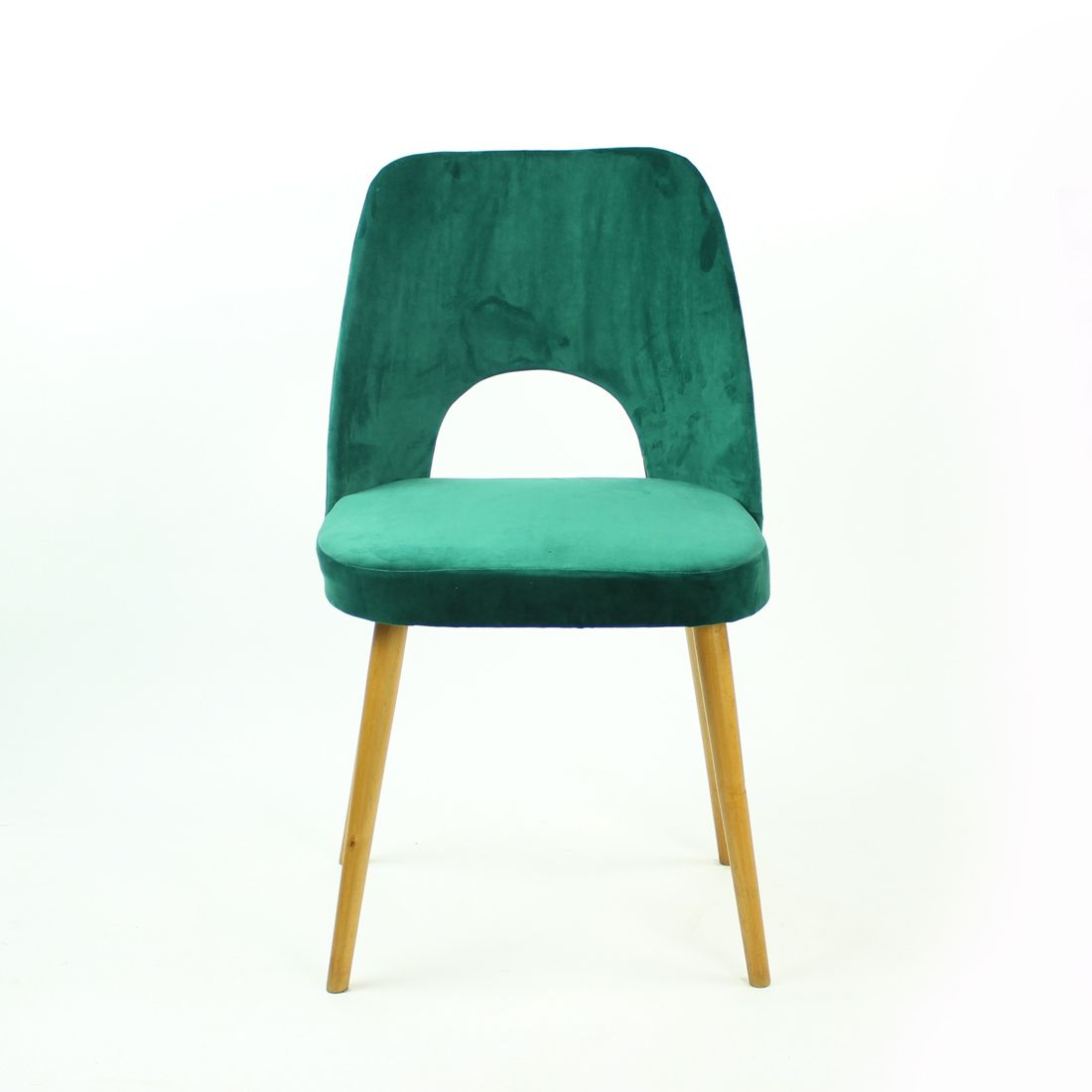 Dining Chairs By Oswald Haerdtl In Velvet For Ton, Czechoslovakia 1950s, Set Of 4 photo Furniture