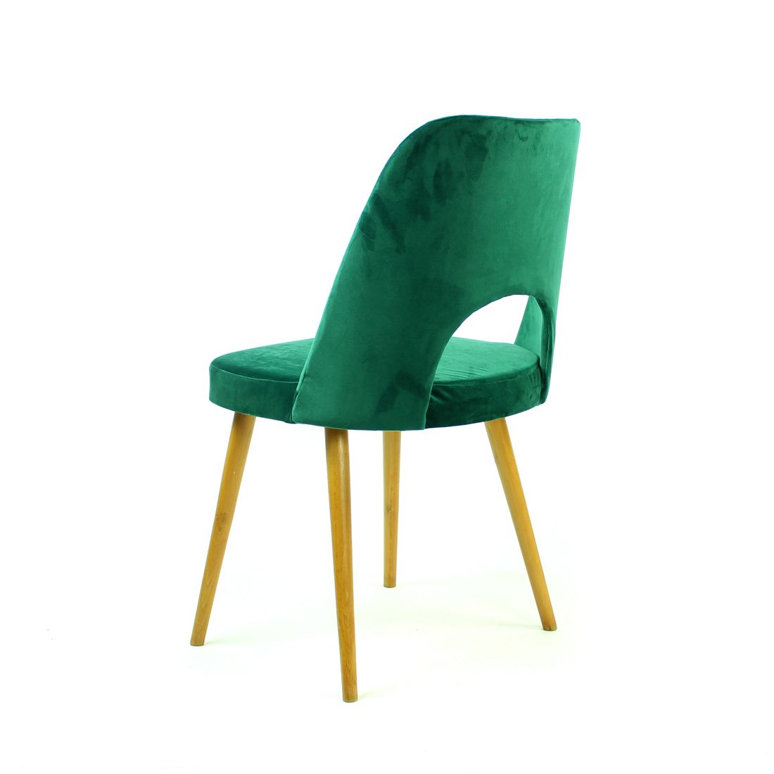 photo furniture Dining Chairs By Oswald Haerdtl In Velvet For Ton, Czechoslovakia 1950s, Set Of 4