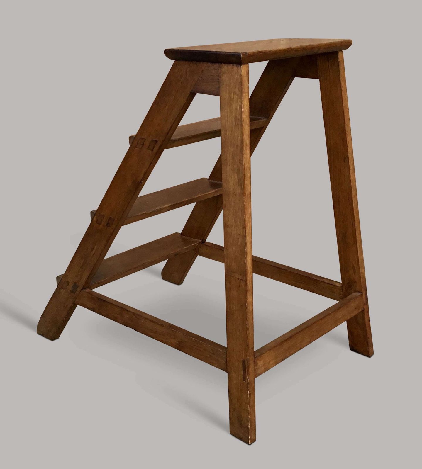 photo furniture Good C19th Set Of Oak Library Steps