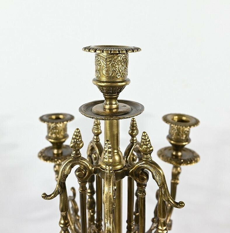 Pair Of Important Gilt Bronze Candelabra, Louis XIV Style – Early 19th Century photo 1495.16129009