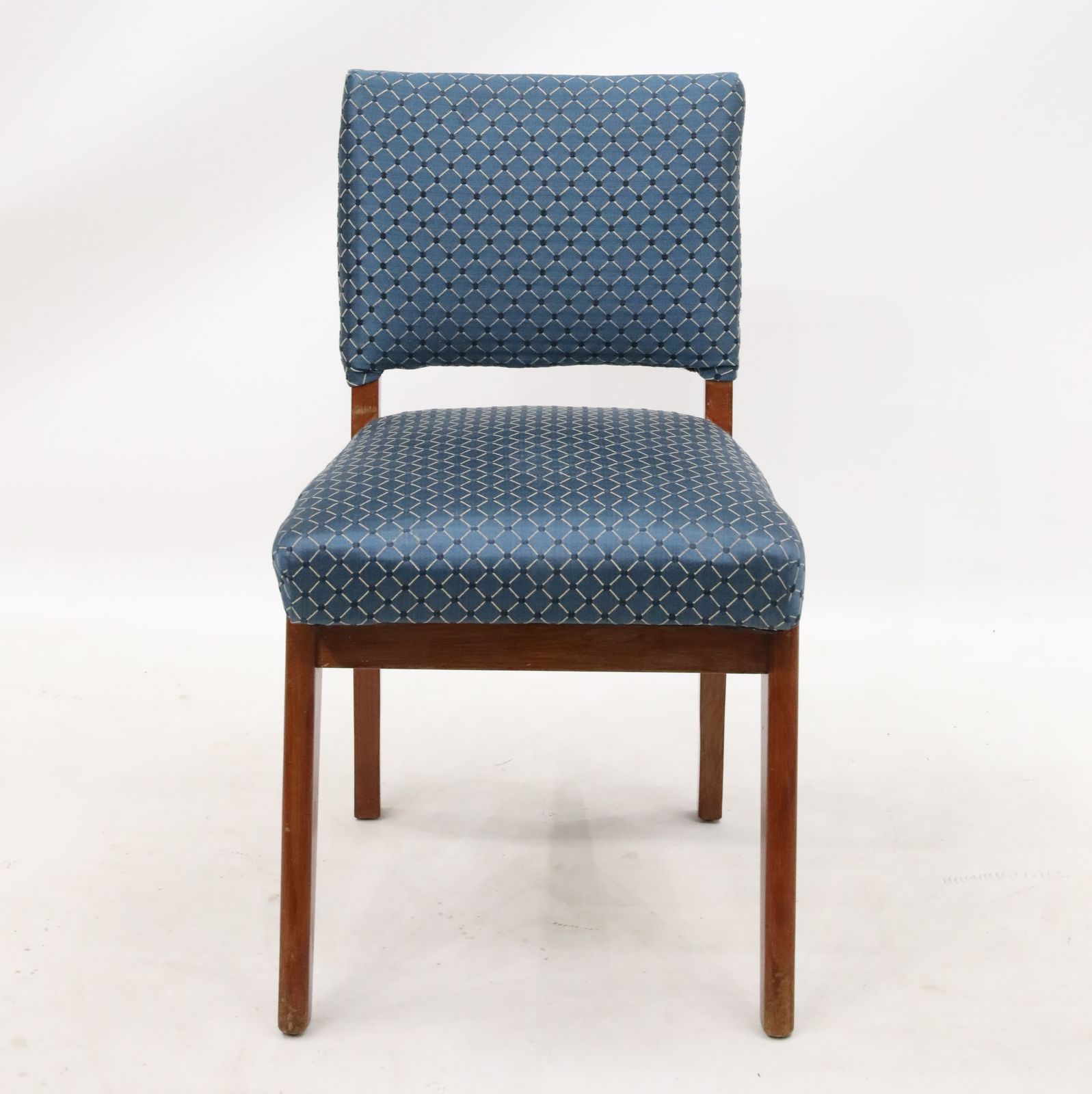 3 Retro Teak Chairs Blue/Teal Upholstery Scandinavian Style Free Uk Delivery photo buy