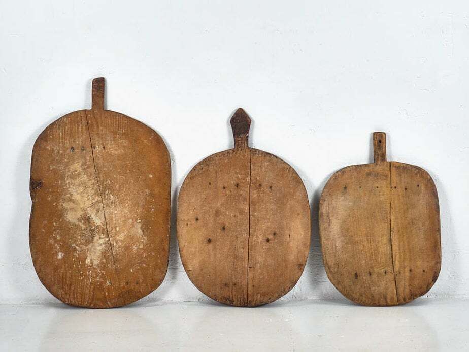 Set Of Antique Oval Cutting Boards (C.1920). Set Of Three Pieces #5 photo for sale