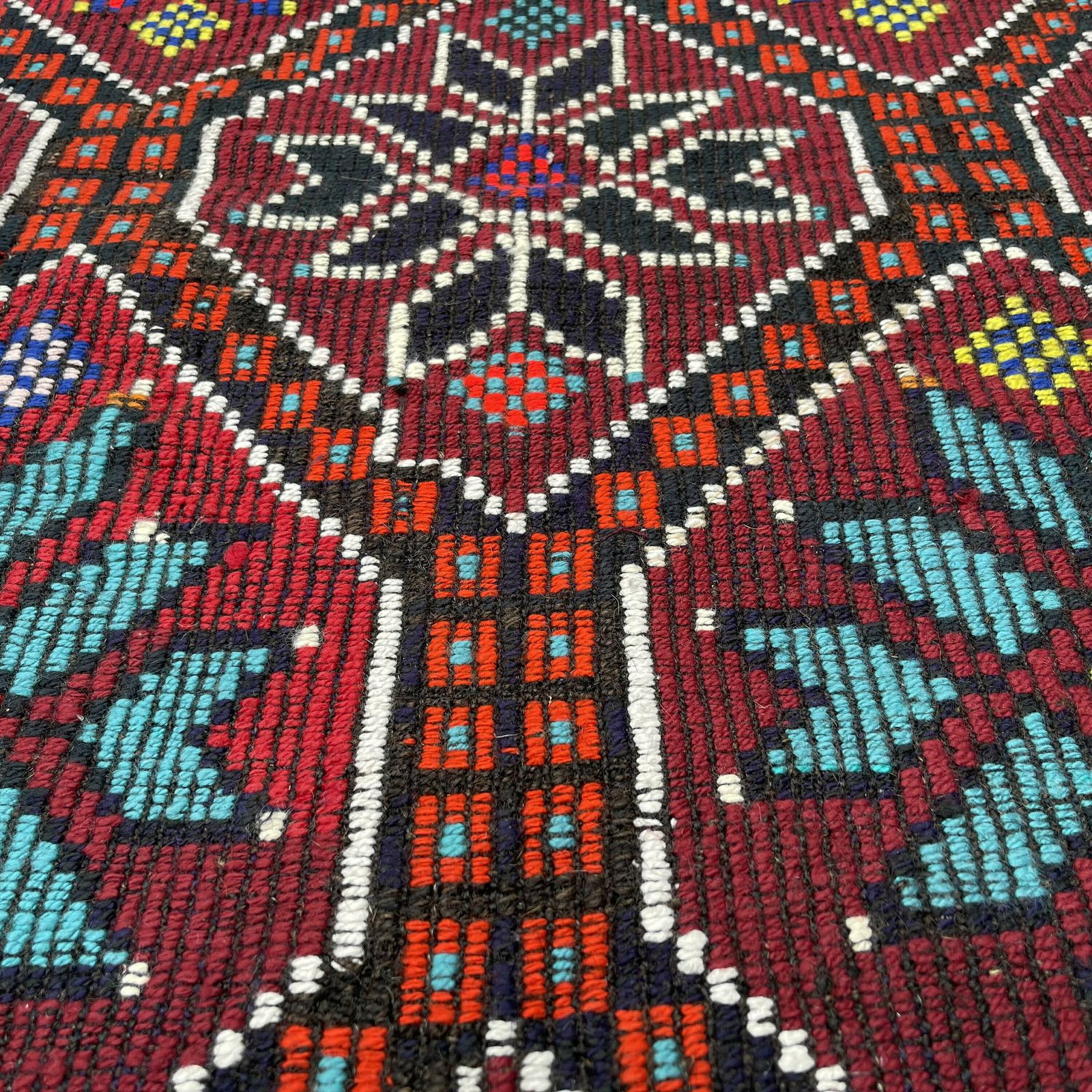 Traditional Turkish Mini Kilim Rug ,Vintage Anatolian Turkish Kelim photo vinterior