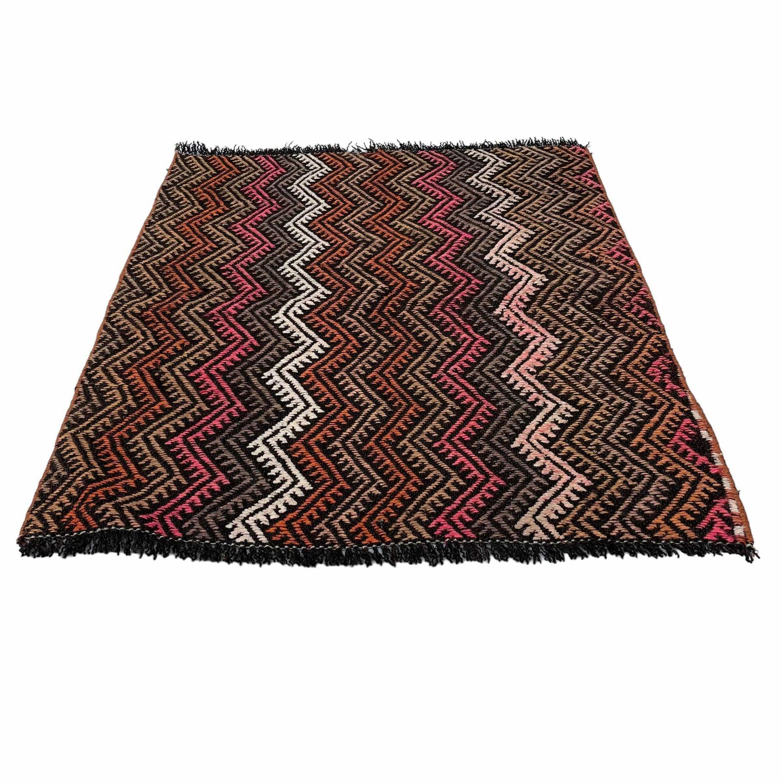 Traditioneel Turks Mini Kilimkleed, Vintage Anatolisch Turks Kelim 98 X 80 Cm photo Textiel