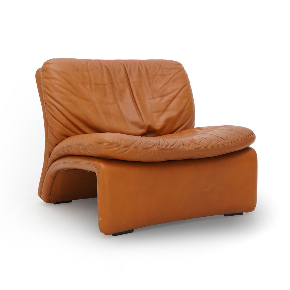 “Selene” Leather Armchairs By Adalberto Caraceni For B&T, 1970s
