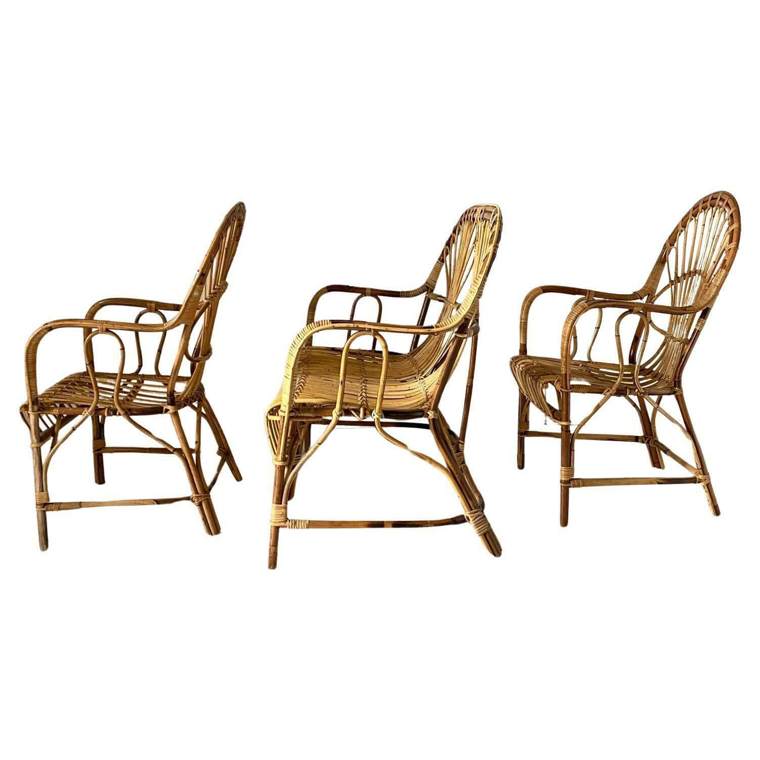 Vintage Italiaanse Rattantuinset, Jaren 1960 photo furniture