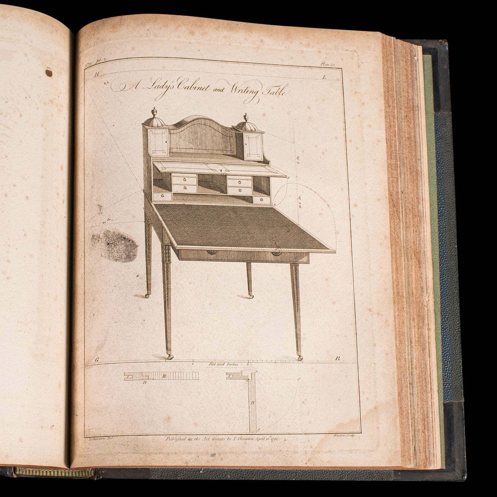 photo for sale Antique Cabinet Maker's Drawing Book, Thomas Sheraton, English, Georgian, C.1812