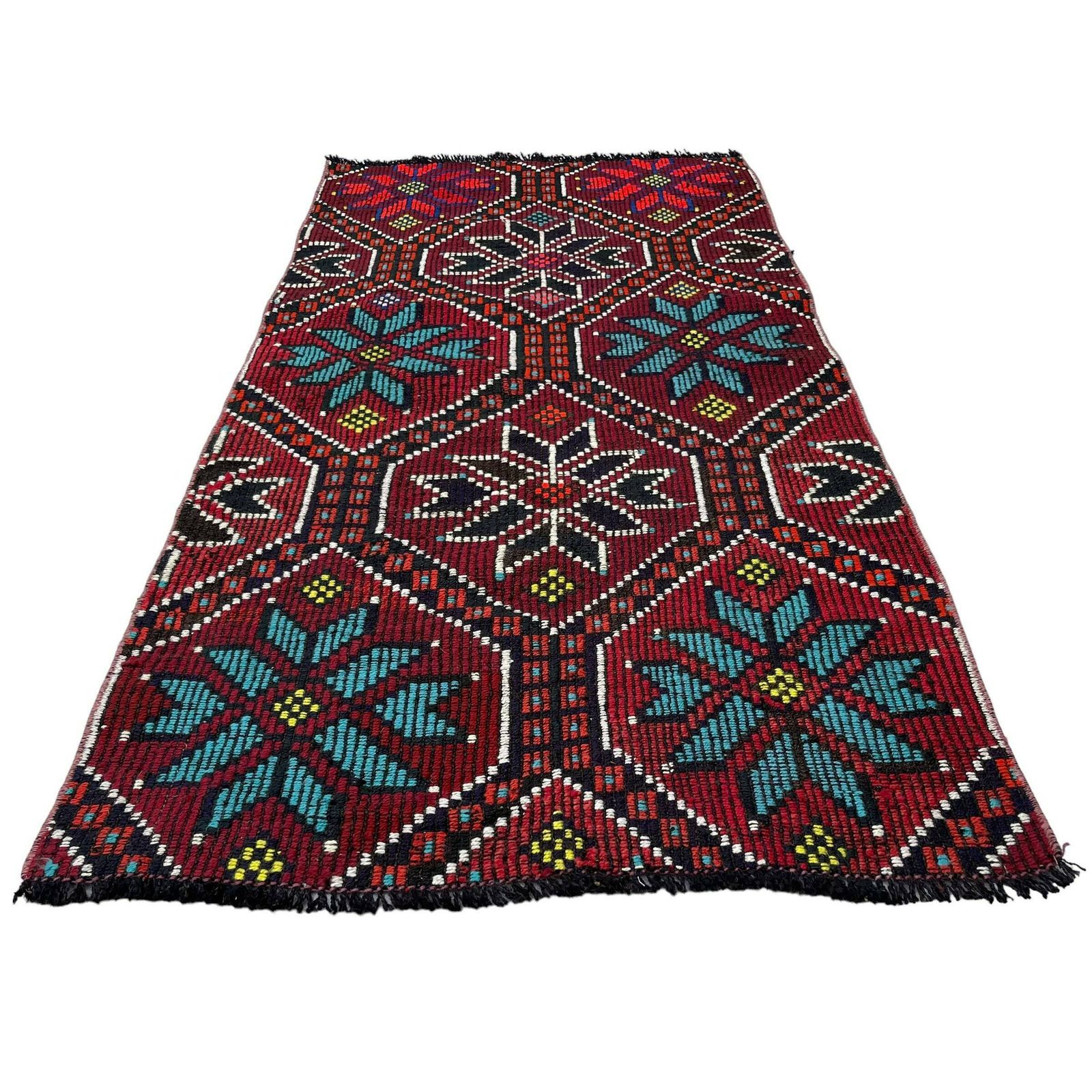 Traditioneel Turks Mini Kilimkleed, Vintage Anatolisch Turks Kelim 154 X 78 Cm