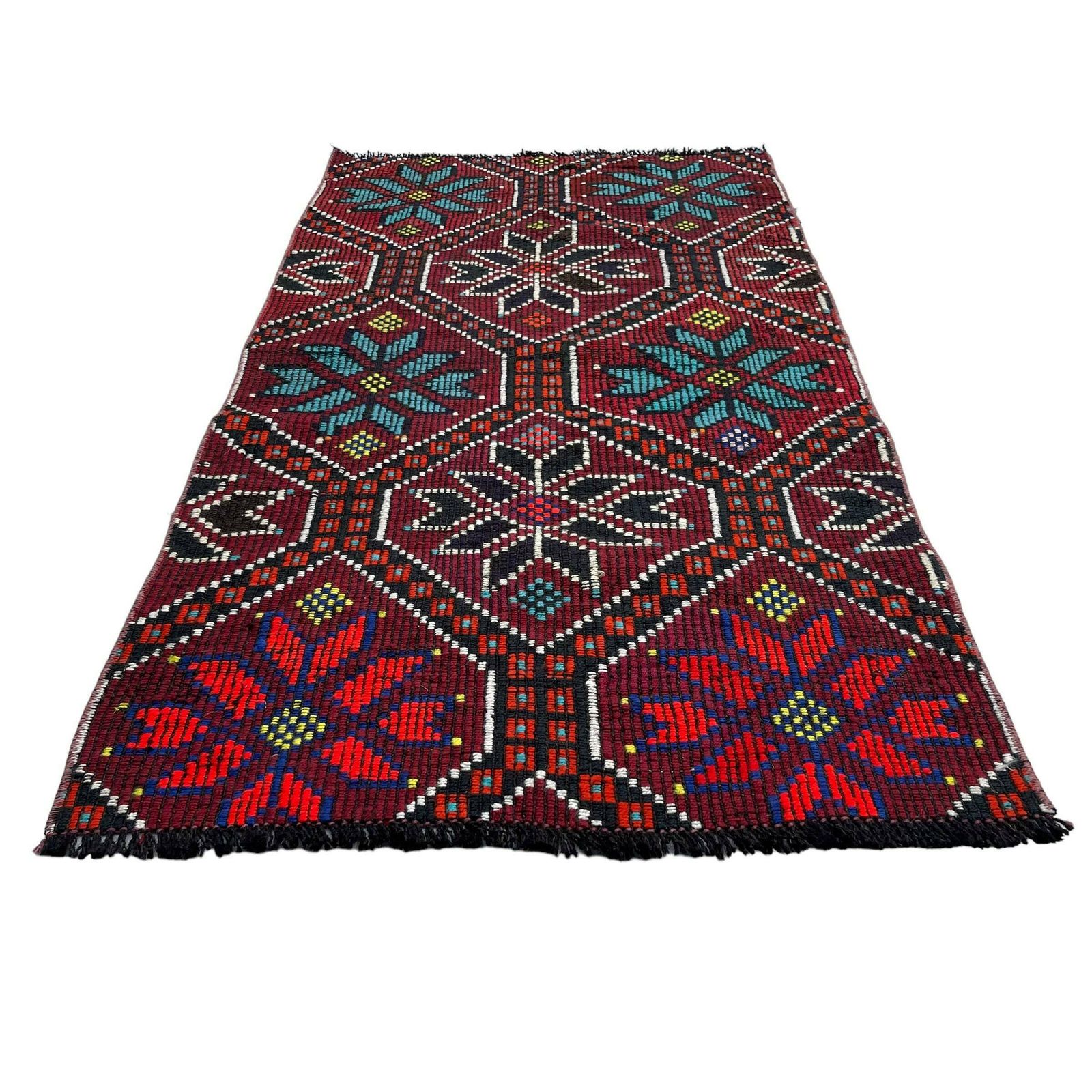 photo for sale Traditional Turkish Mini Kilim Rug ,Vintage Anatolian Turkish Kelim 154 X 78 Cm