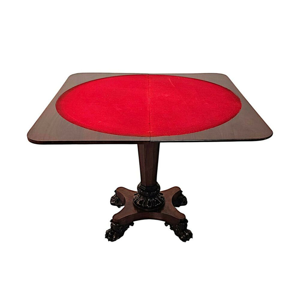 A Rare Pair Of Early 19th Century William IV Card Tables photo for sale