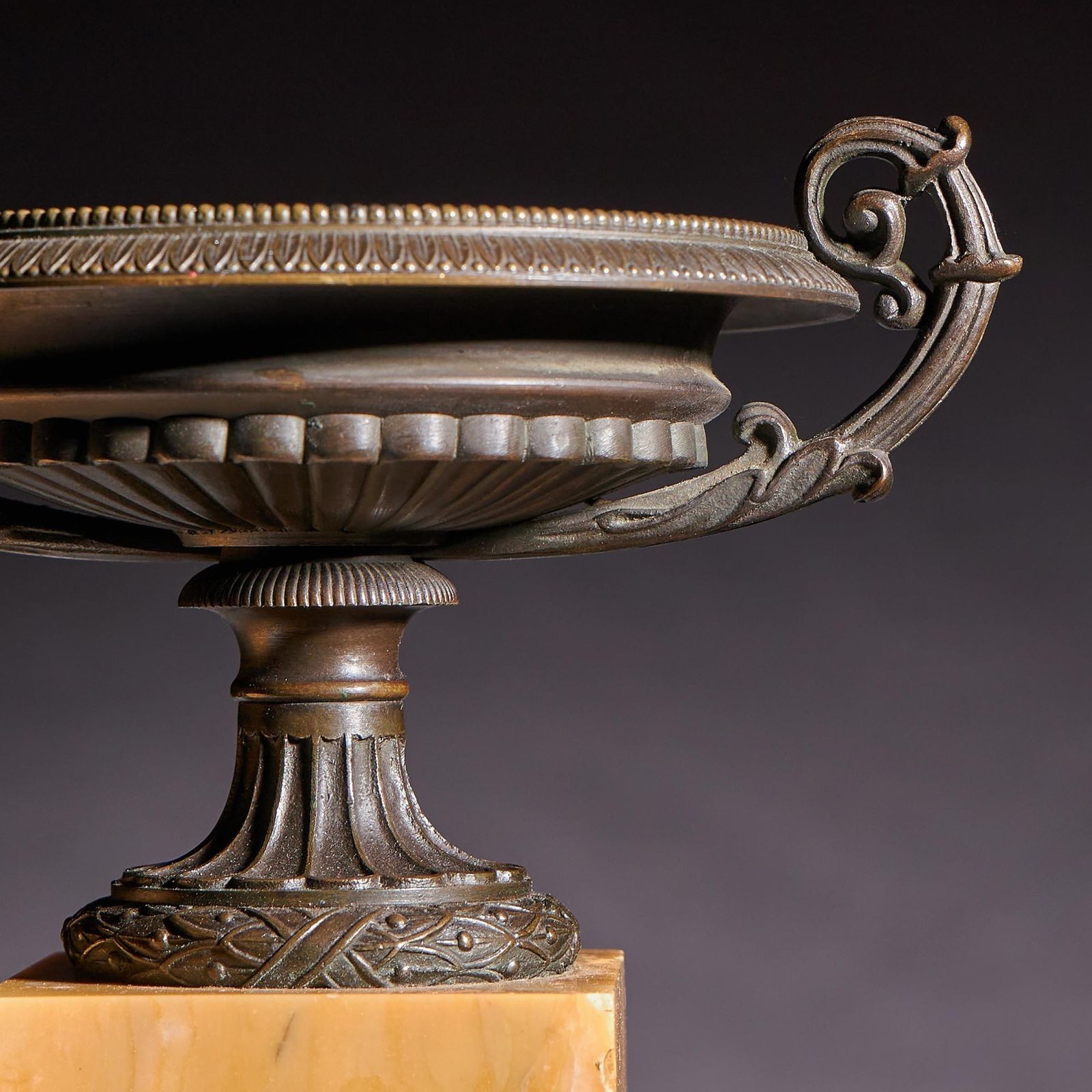 A Fine Pair Of Early 19th Century French Grand Tour Bronze And Siena Marble Tazzas Of Interesting Design photo Home Decor