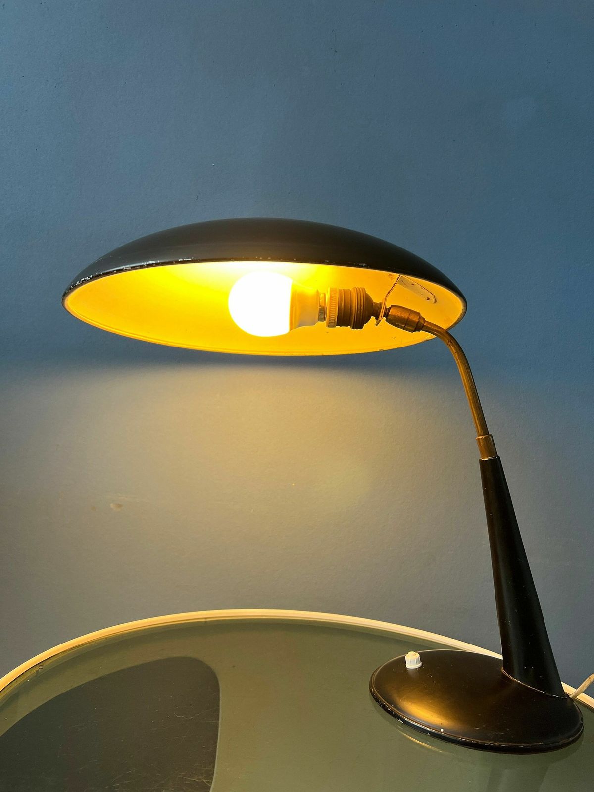 Black Vintage Christian Dell Desk Lamp For Kaiser Leuchten photo for sale
